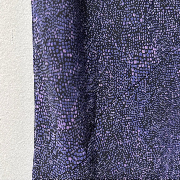 Vintage Y2K Express Purple Polka Dot High-Low Flounce Hem Midi Skirt Size Small - Picture 9 of 11